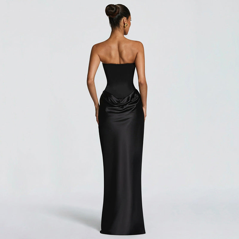 Elegant Sleeveless Ribbon Accent Bodycon Dress